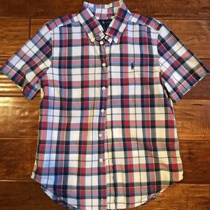 Boys Short Sleeve Ralph Lauren Button Down